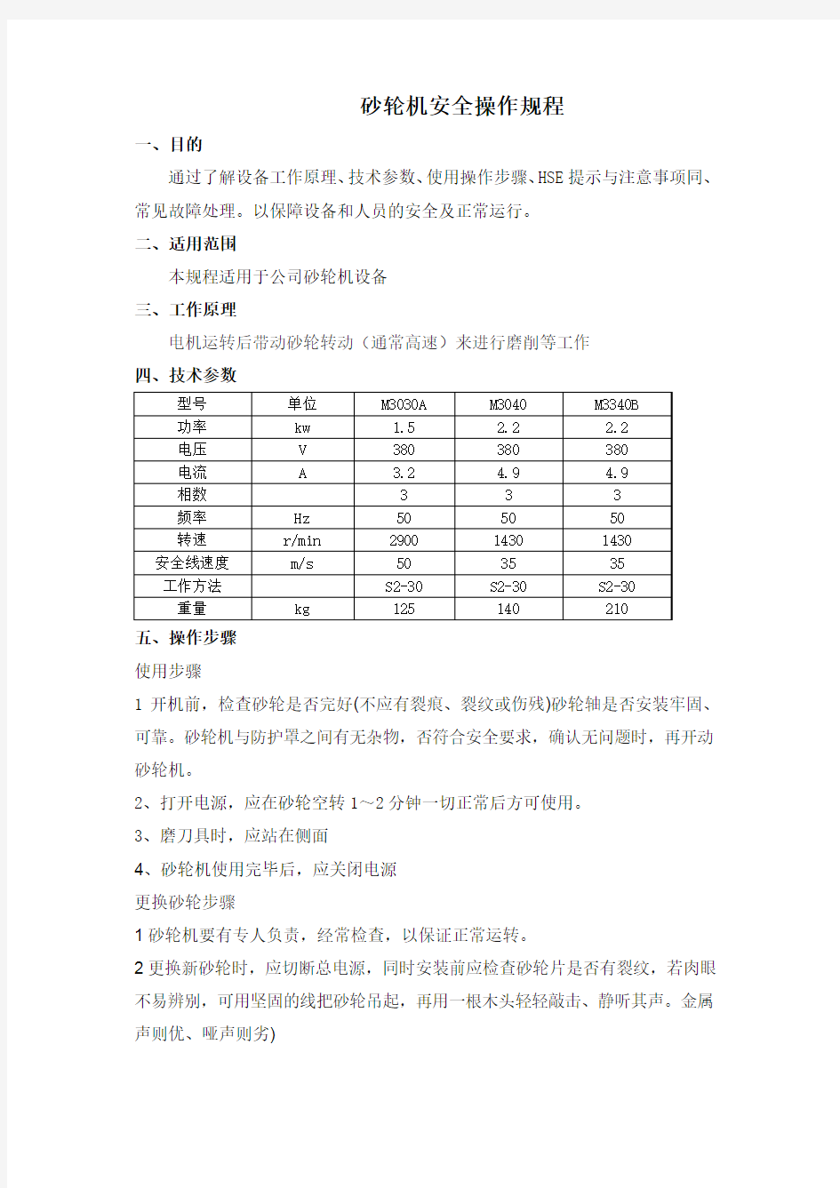 安全操作规程-砂轮机