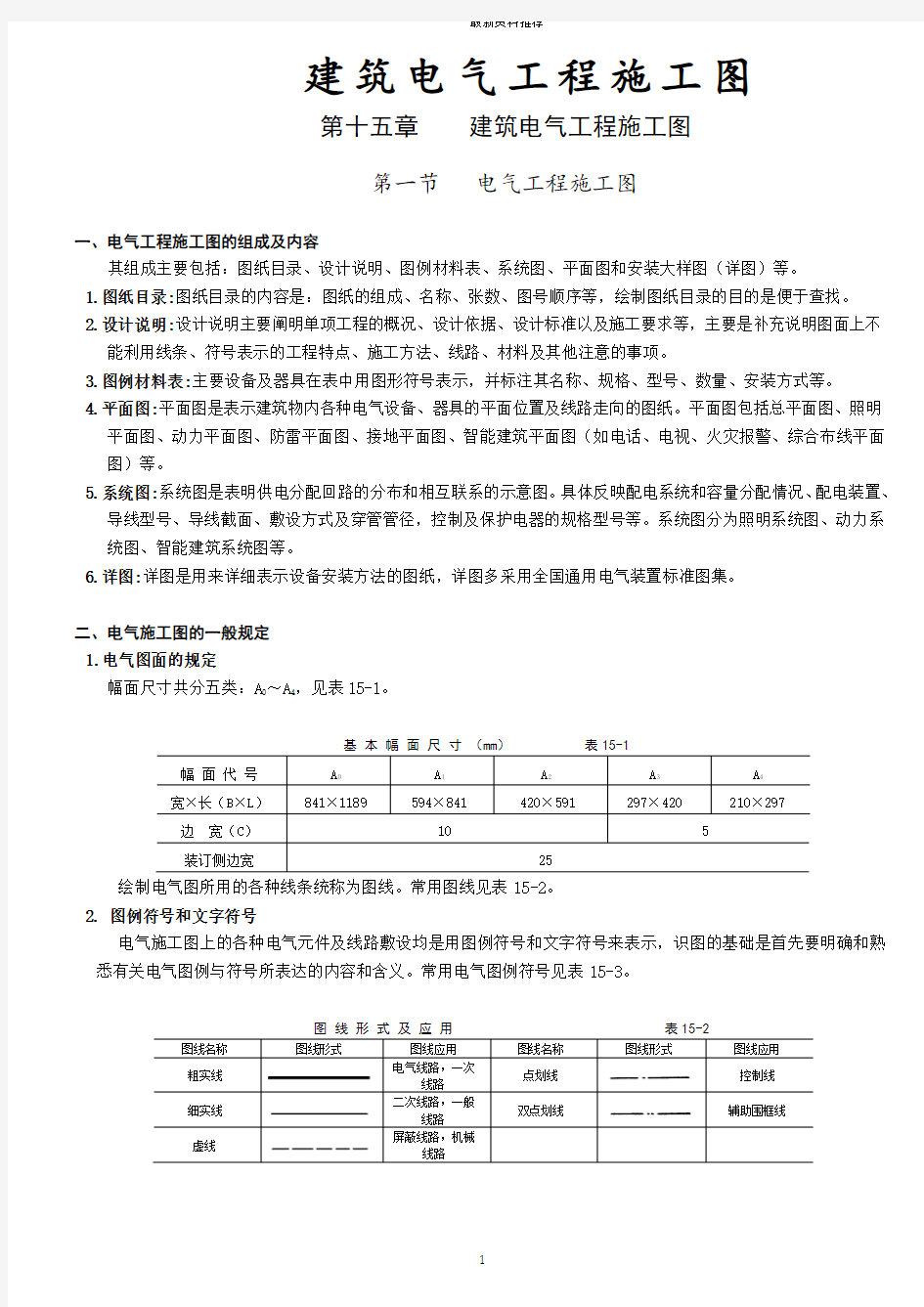 建筑电气施工图实例图解(图例、符号、含义)精编版