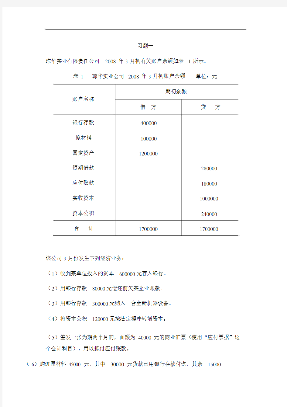 基础会计综合业务核算附答案解析