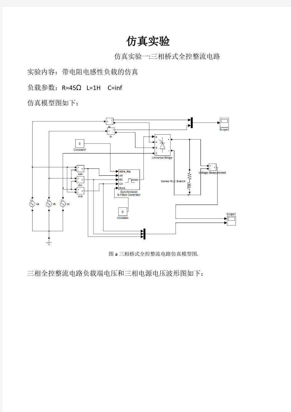 电力电子仿真实验报告