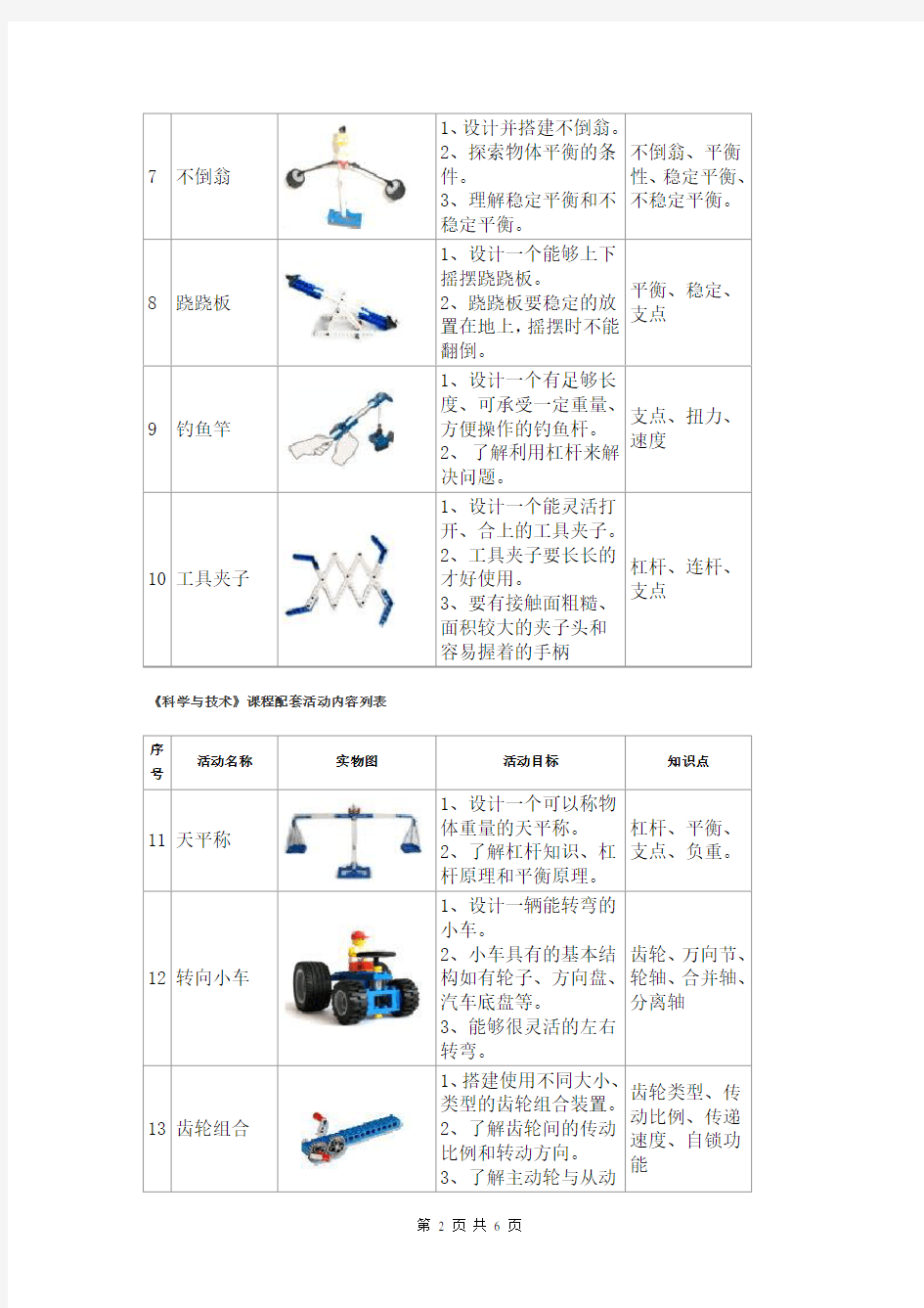 乐高课程生活与科技教案