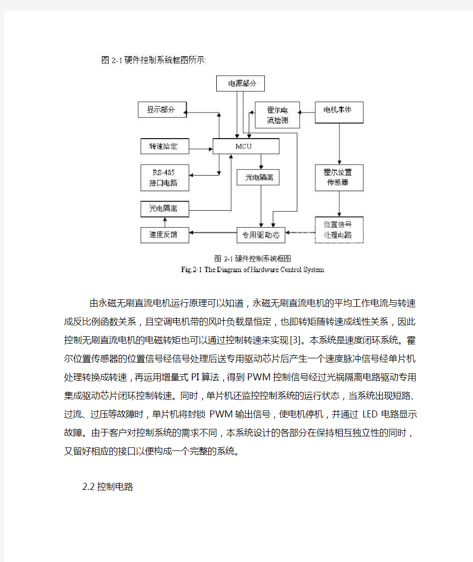 三相无刷直流电机控制系统