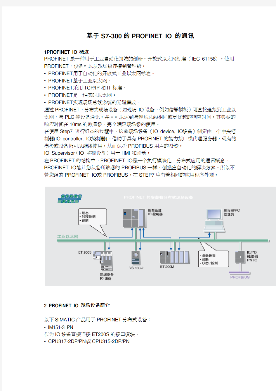 S7-300的PROFINET  通讯