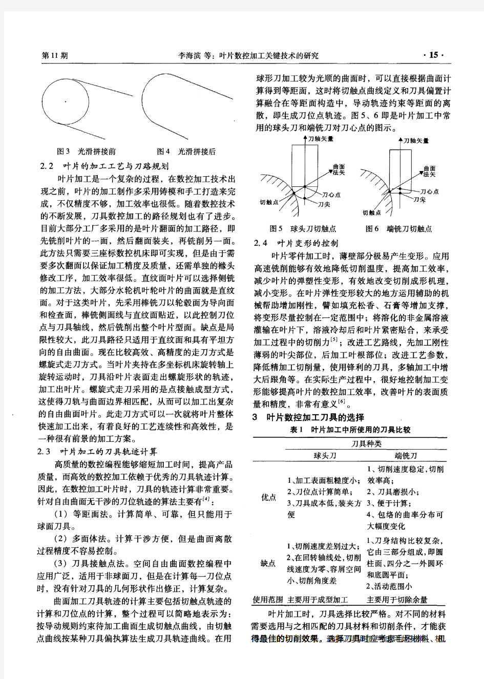 叶片数控加工关键技术的研究