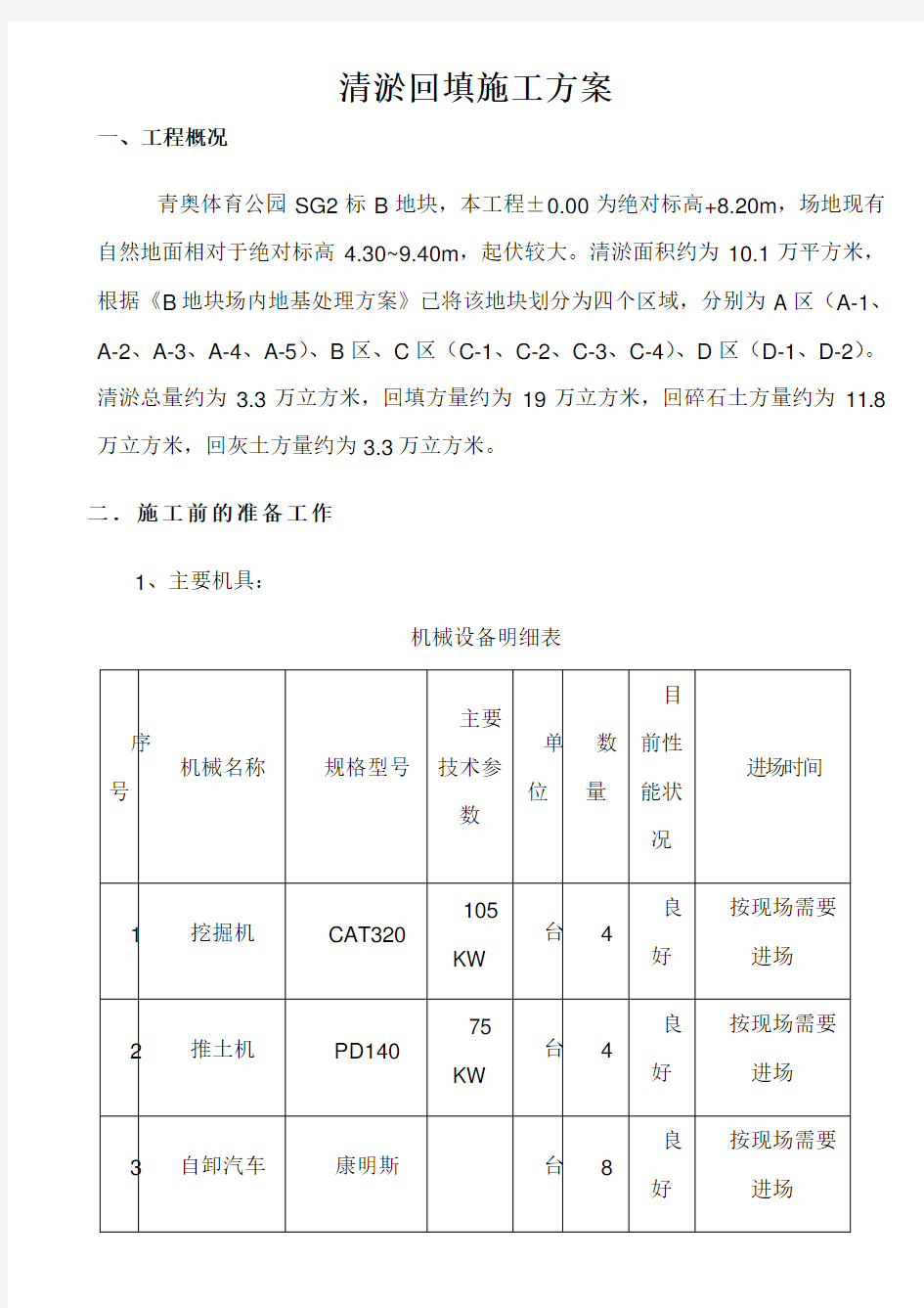 清淤回填施工方案