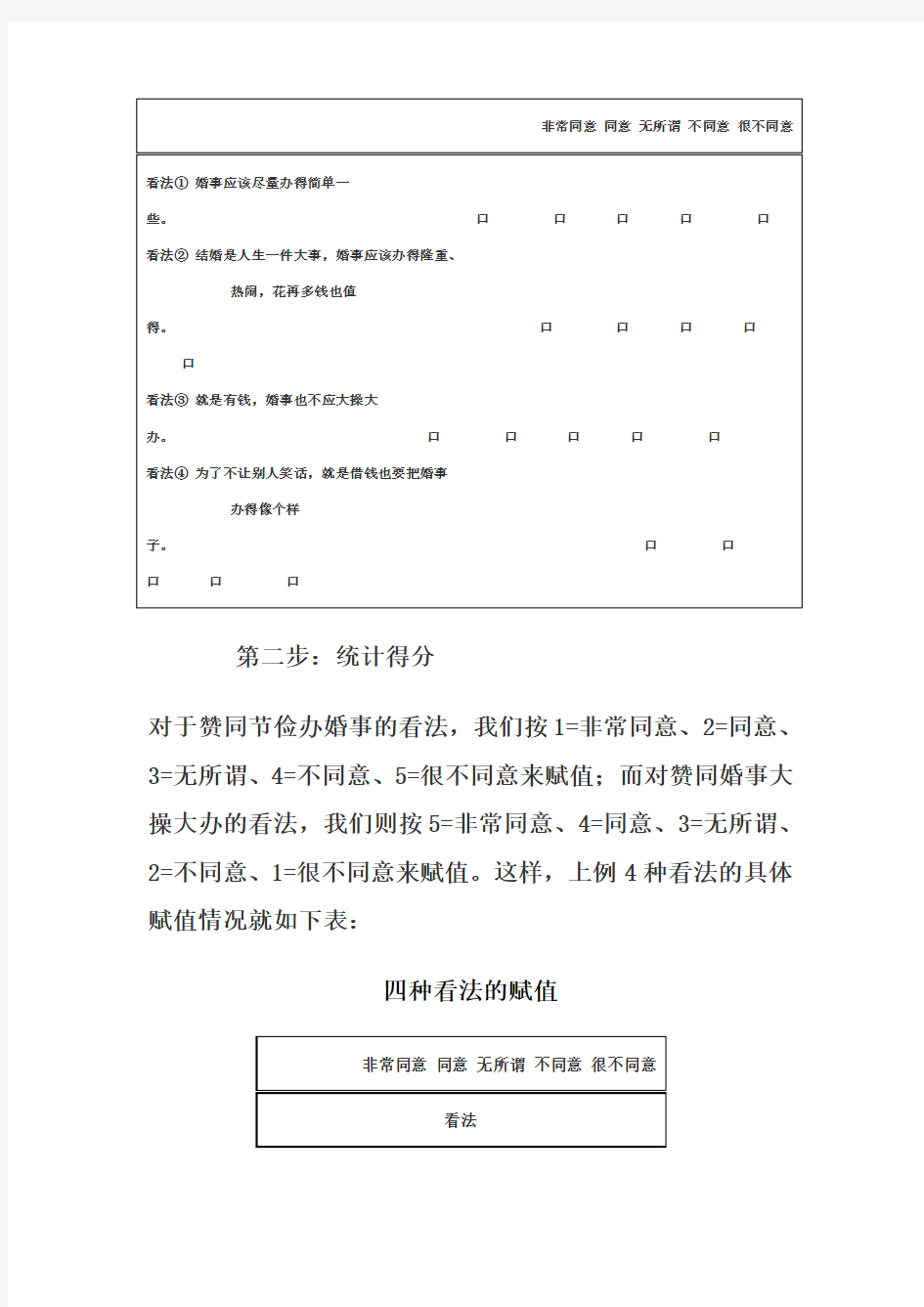 社会调查李克特量表