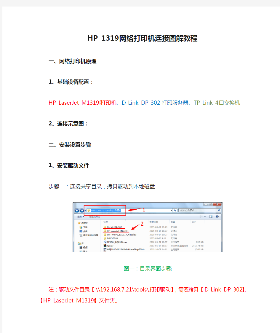 HP 1319网络打印机连接图解教程