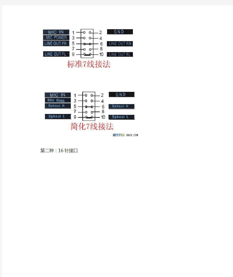 机箱前置音频跳线的连接方法