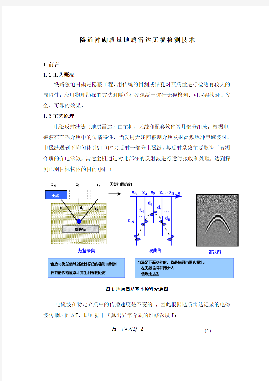 隧道衬砌地质雷达无损检测技术