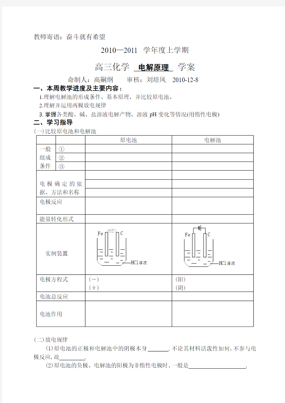 电解原理及其应用