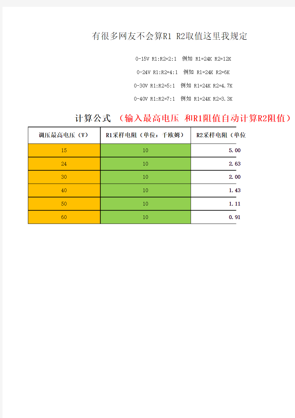 494芯片调压公式