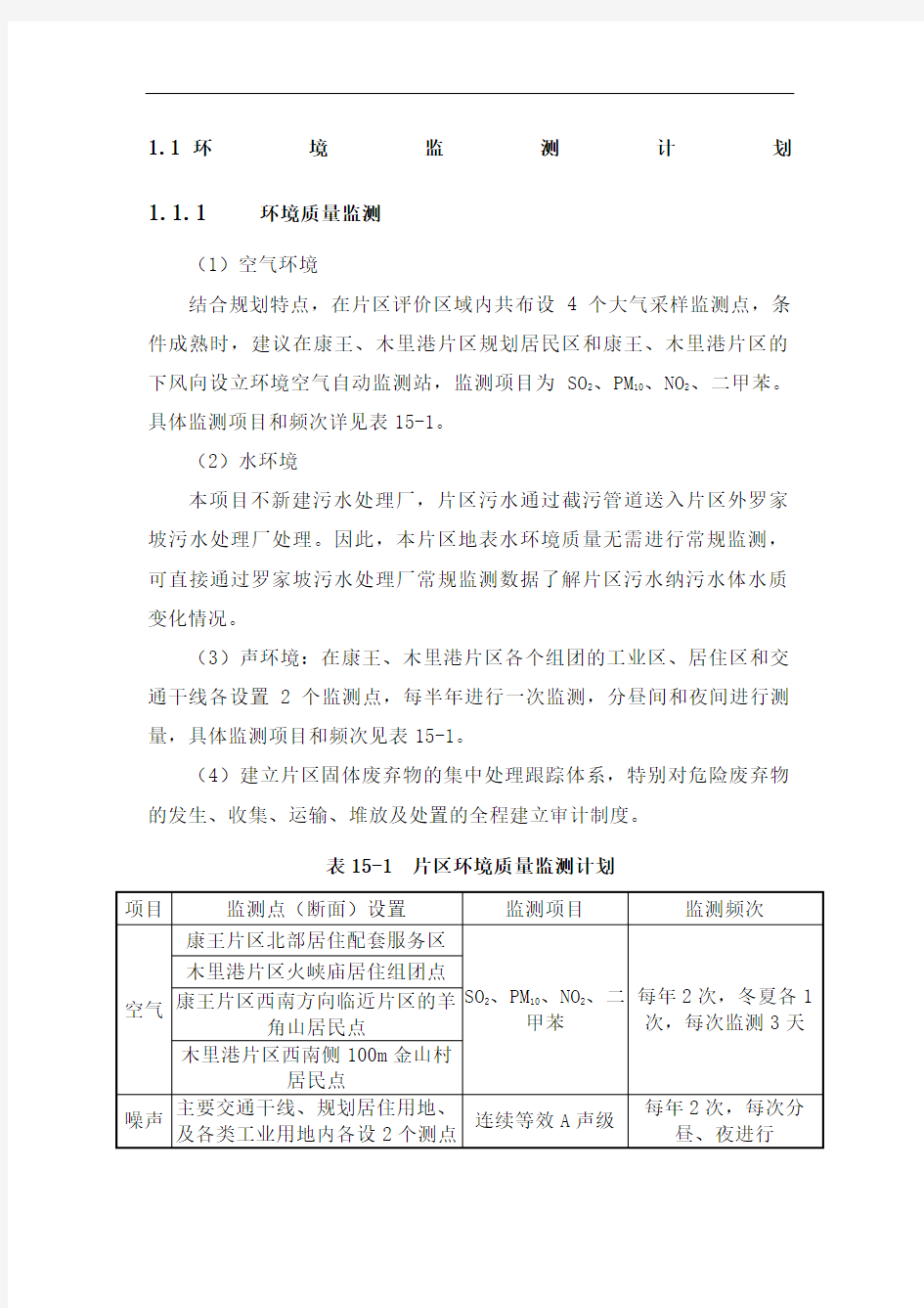 环境监测计划