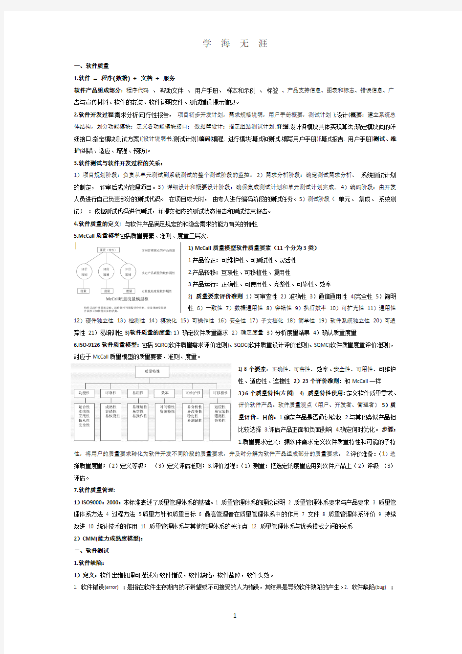 中科大软院软测期末复习提纲知识点(2020年7月整理).pdf