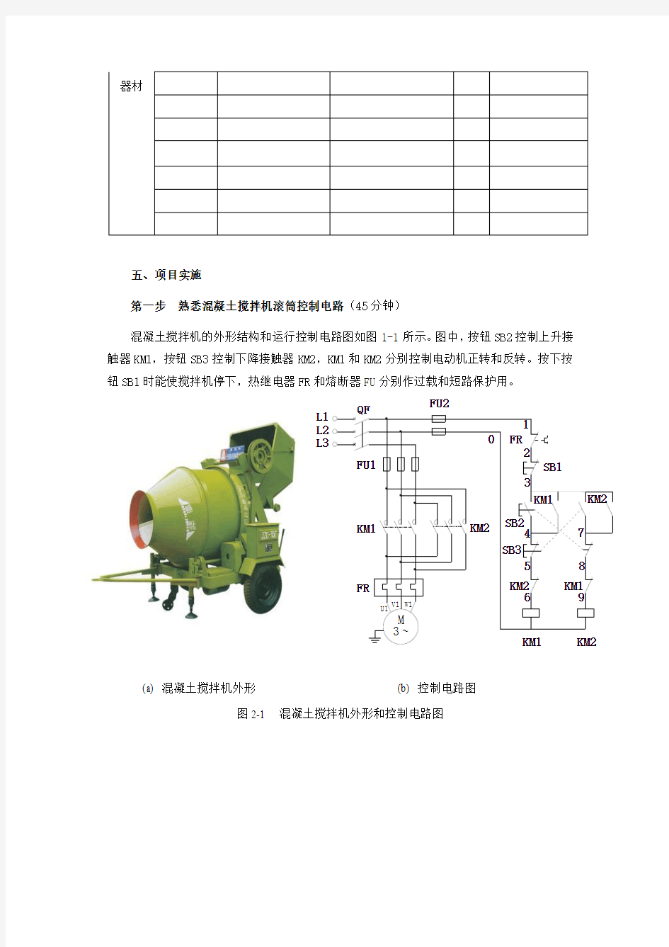 项目二混凝土搅拌机滚筒控制电路的安装423全解