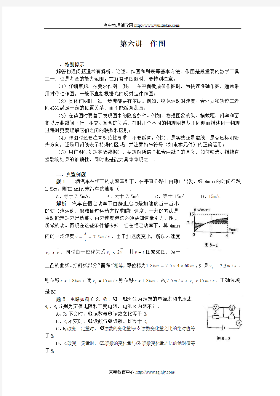 高三物理第二轮作图专题复习教案