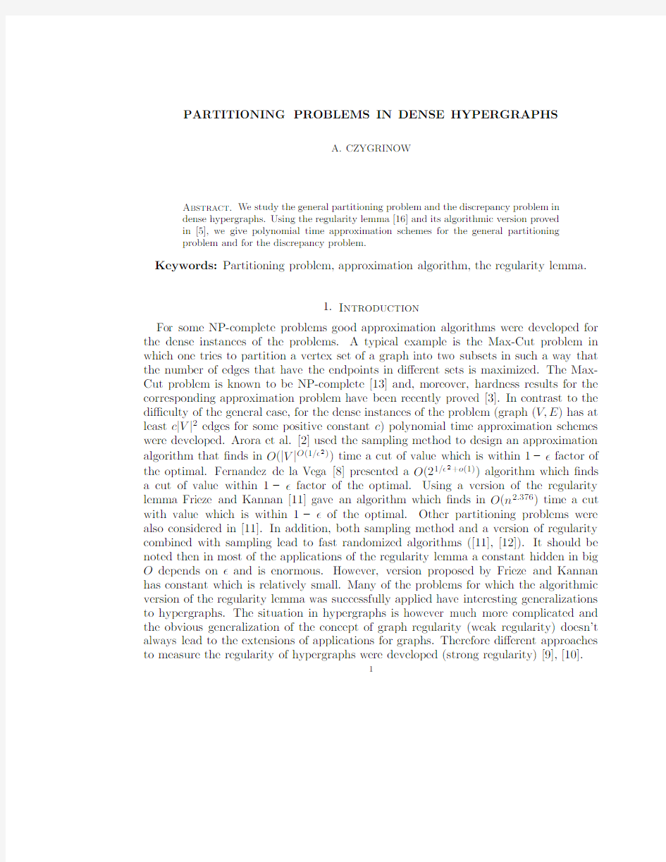 PARTITIONING PROBLEMS IN DENSE HYPERGRAPHS