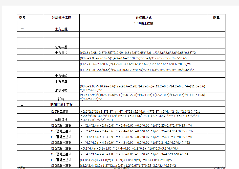 表格模板