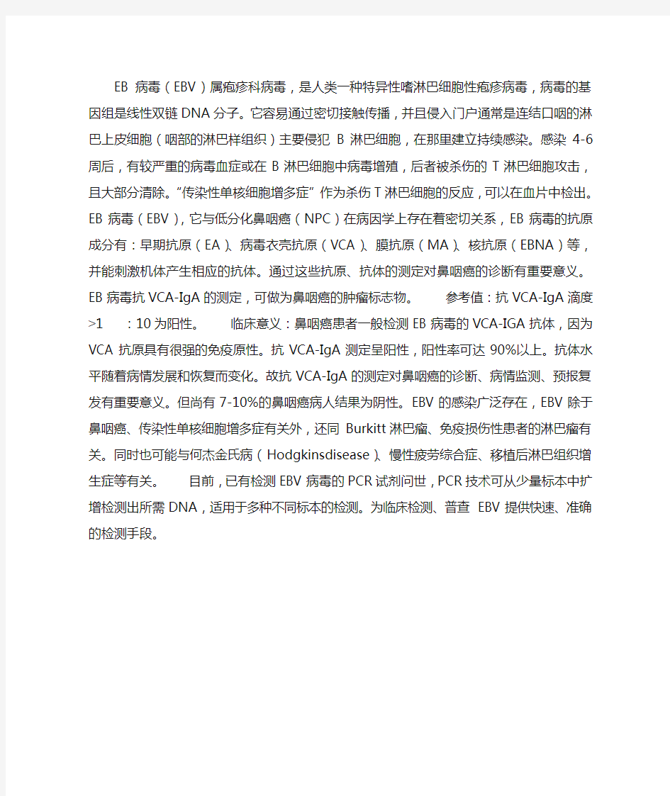 EB病毒(EBV)感染的临床意义