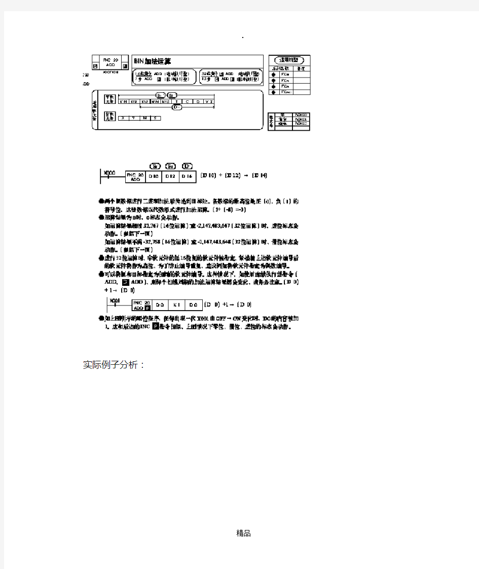 三菱PLC四则运算指令ADD