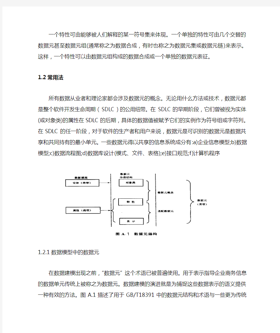 数据元的规范与标准化框架