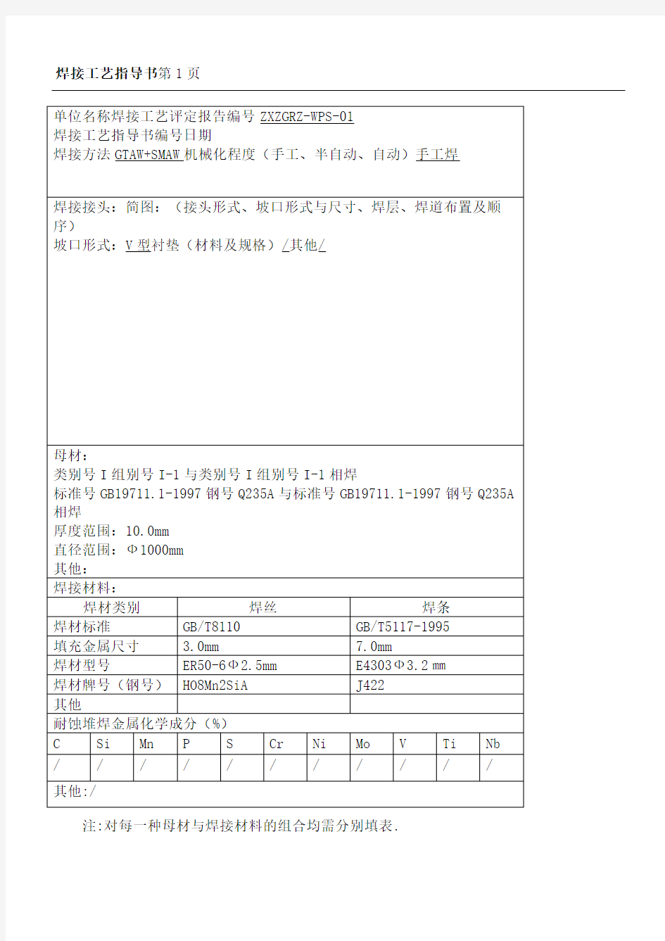 焊接工艺指导方案全