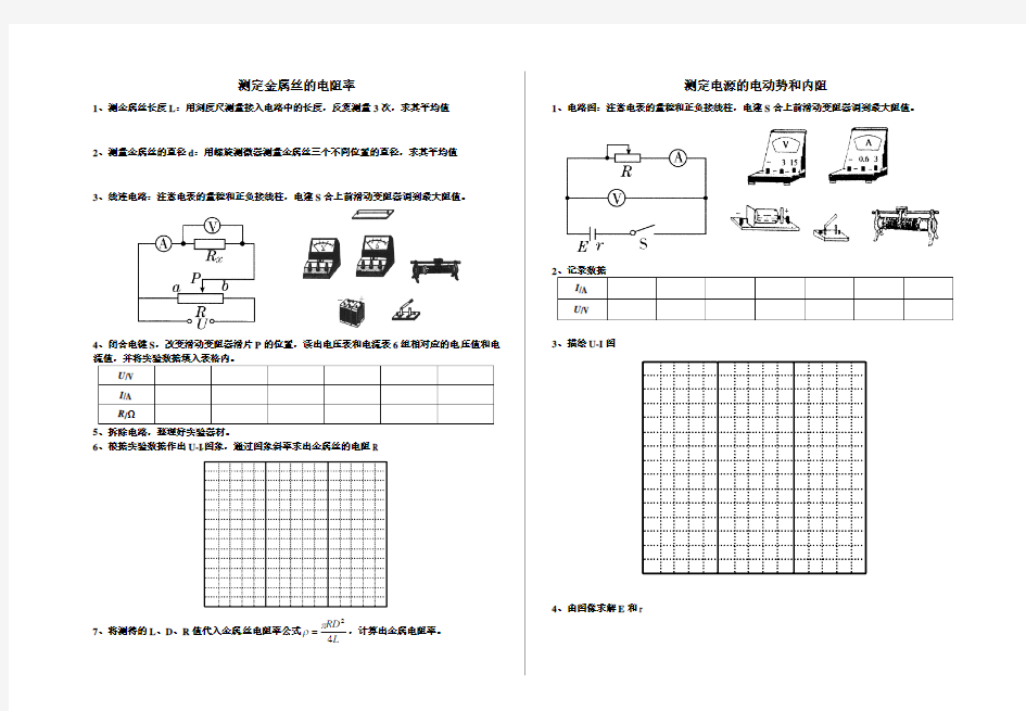 测定金属丝的电阻率