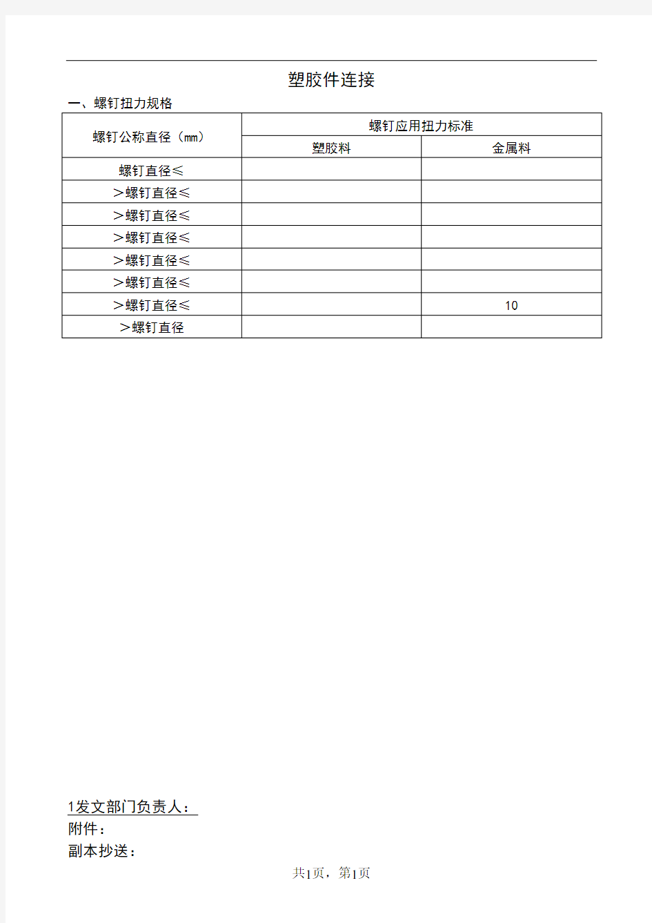 螺丝扭力大小参考标准