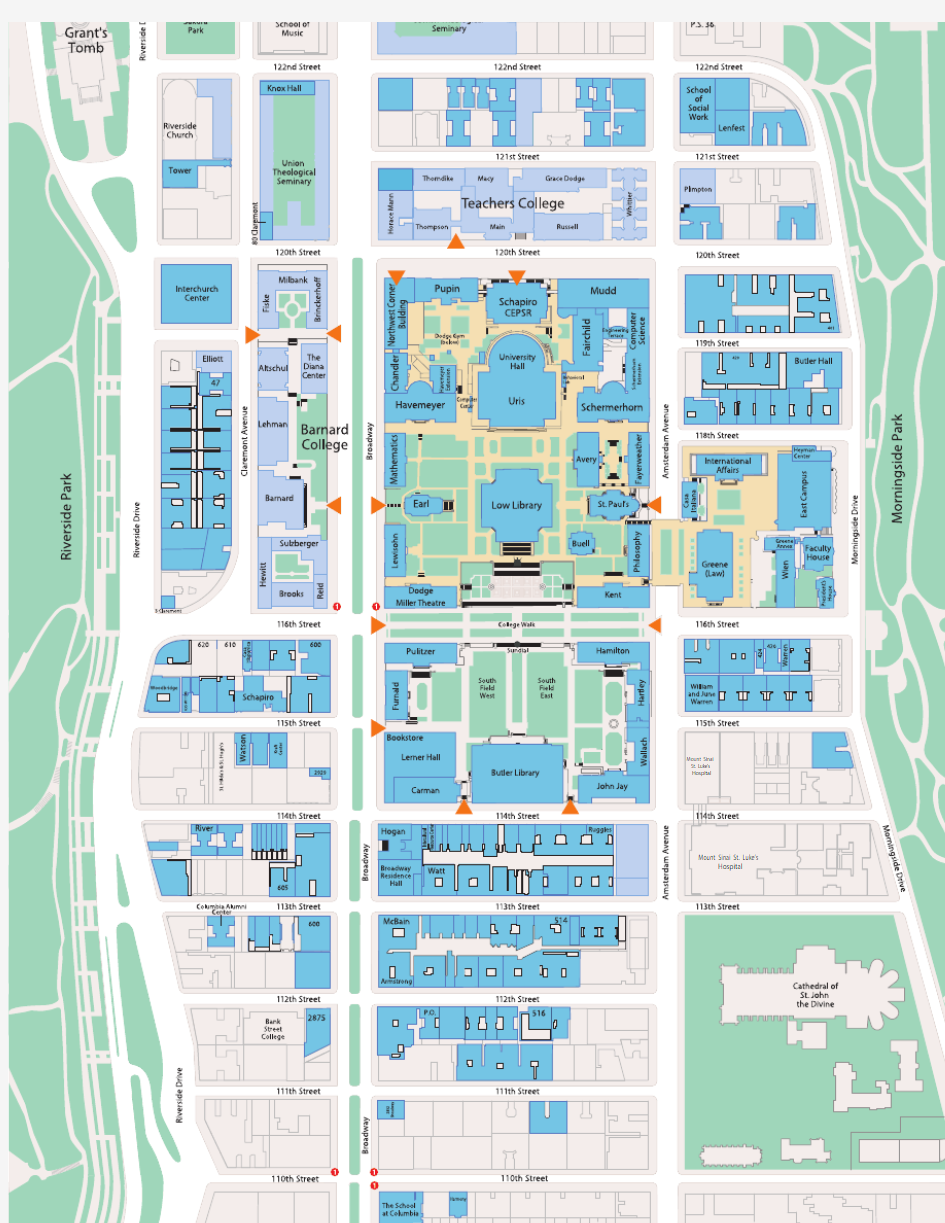 哥伦比亚大学校园地图