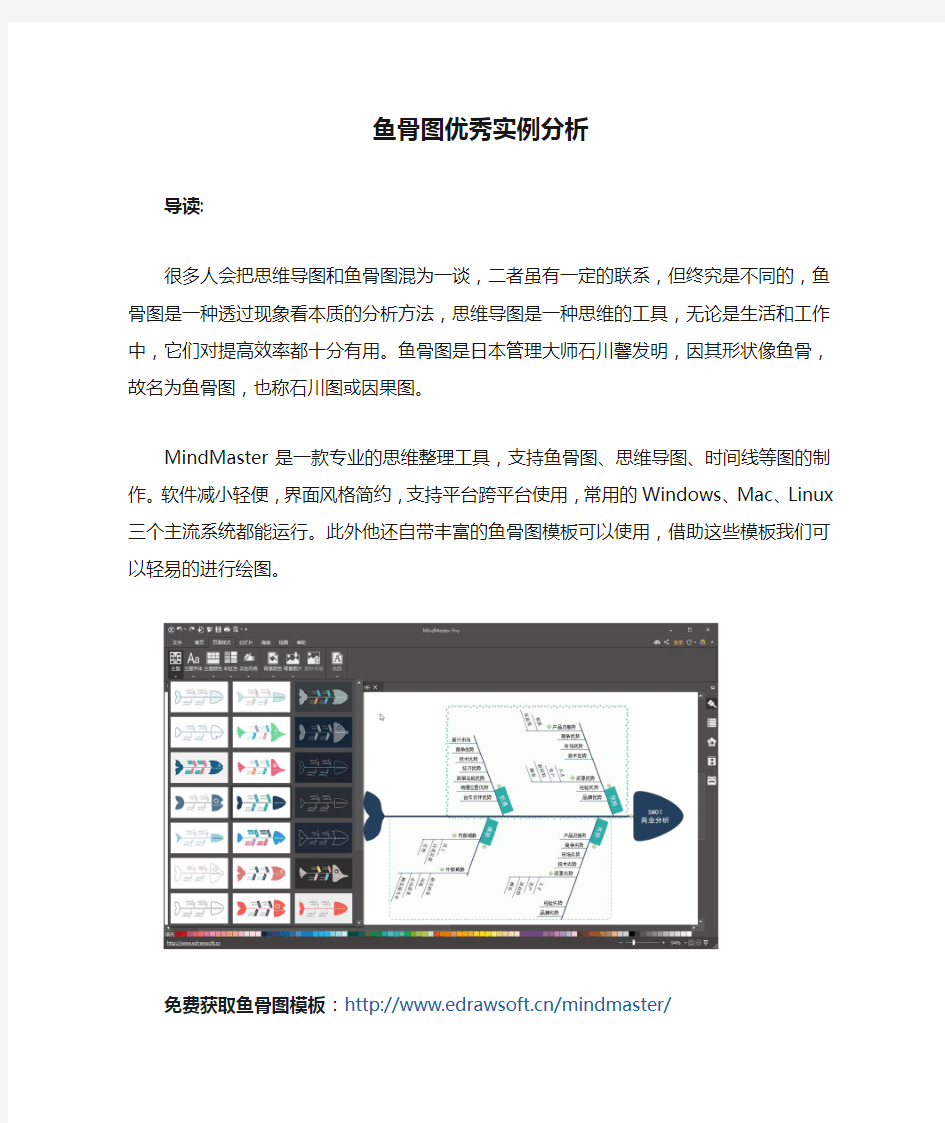 鱼骨图优秀实例分析