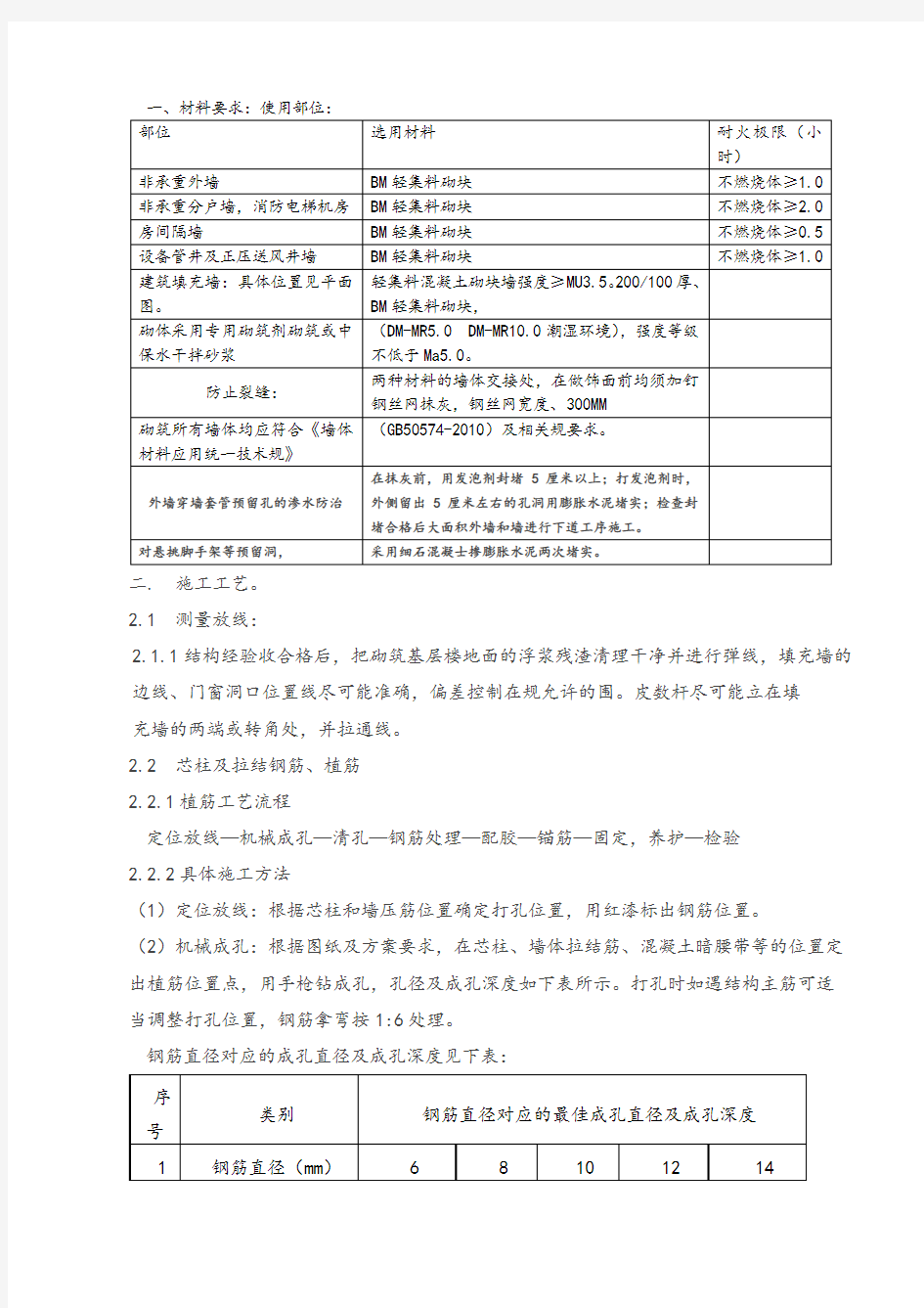 连锁砌块技术交底(大全)