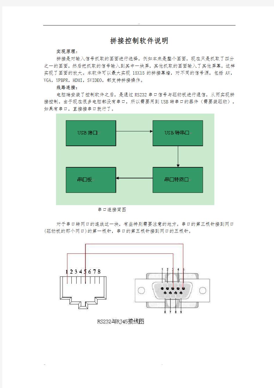 拼接控制软件说明