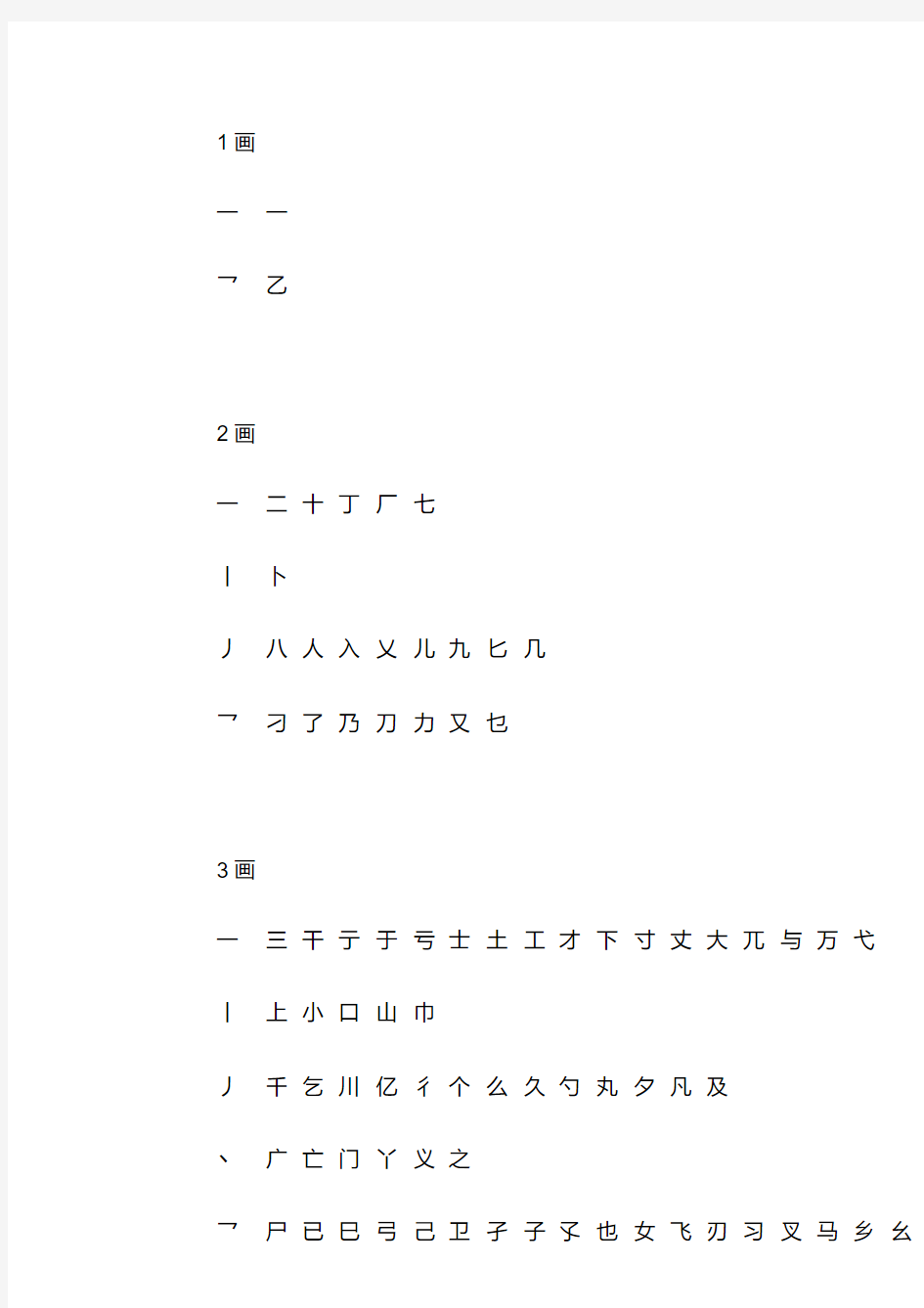 《现代汉语通用字表》7000个汉字.