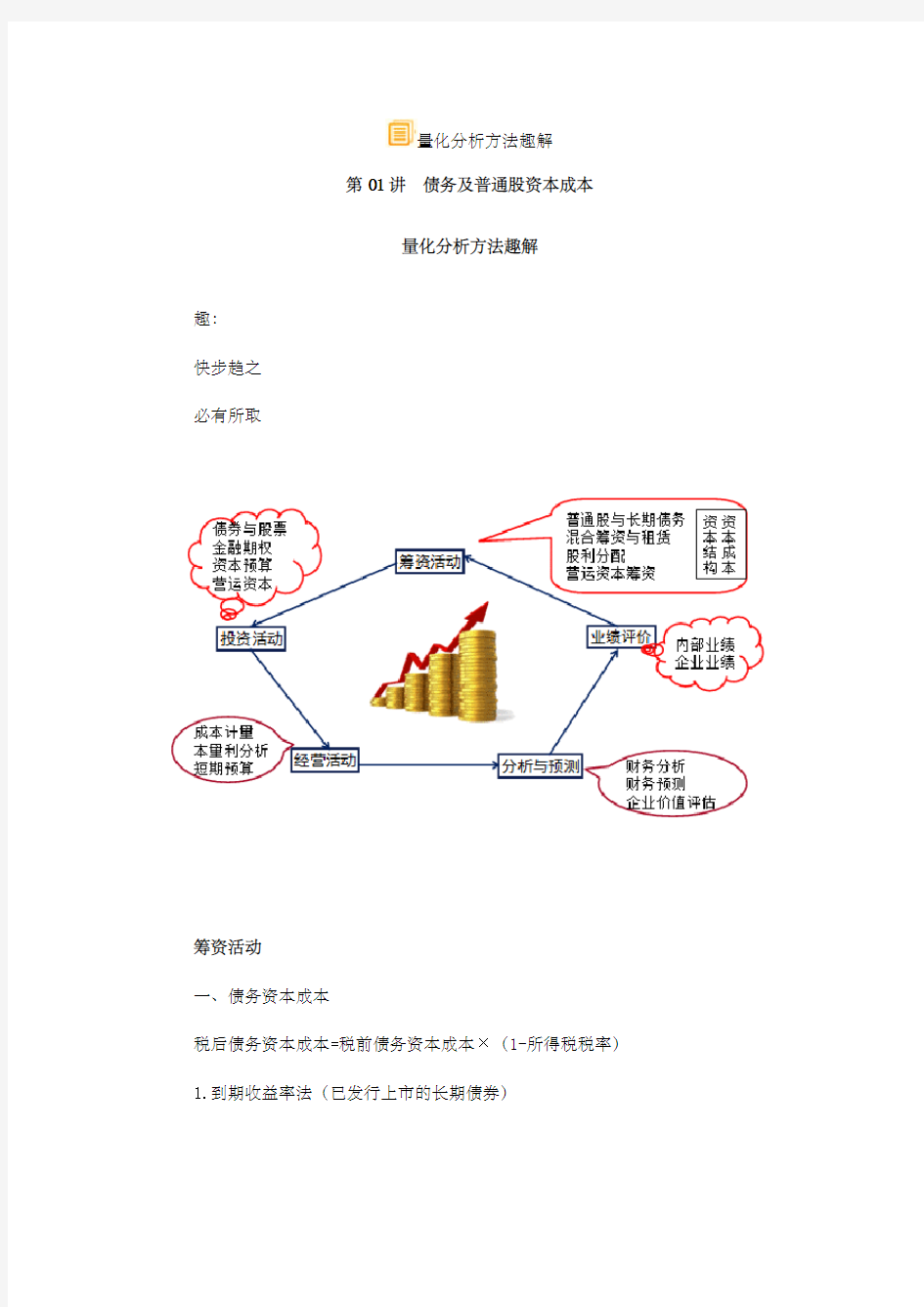 cpa财务管理公式巧记全