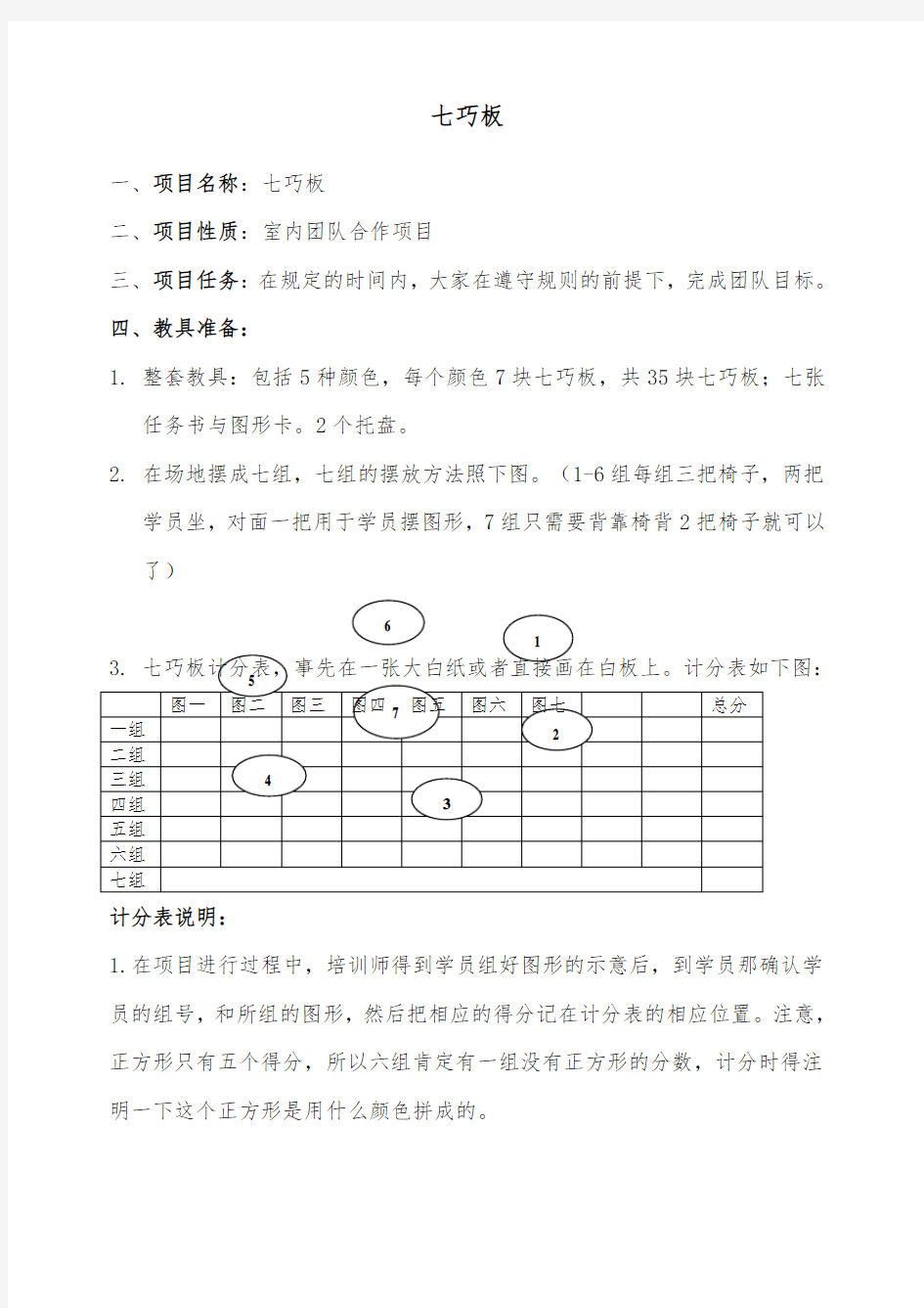 七巧板项目操作与回顾分享