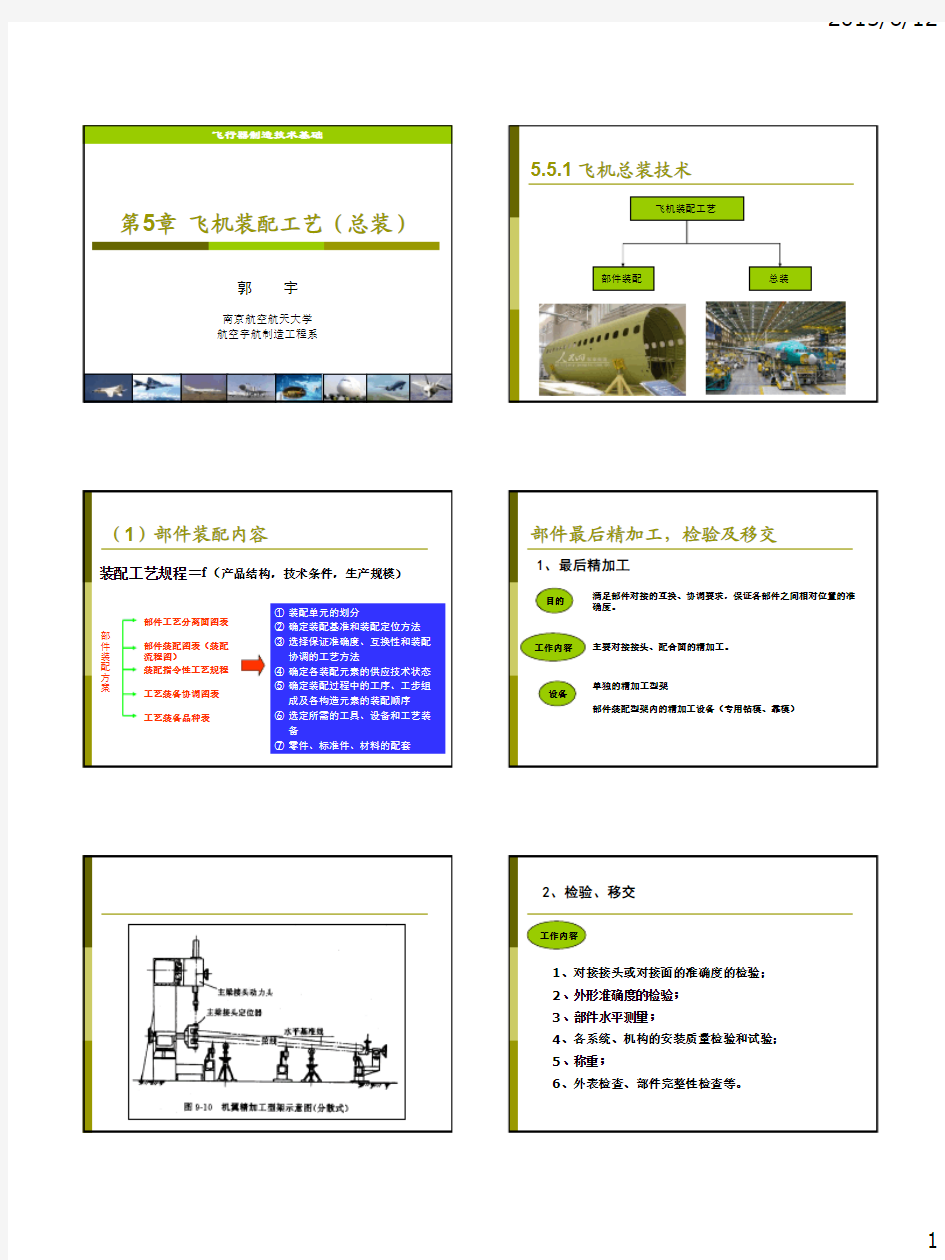 飞机装配工艺总装