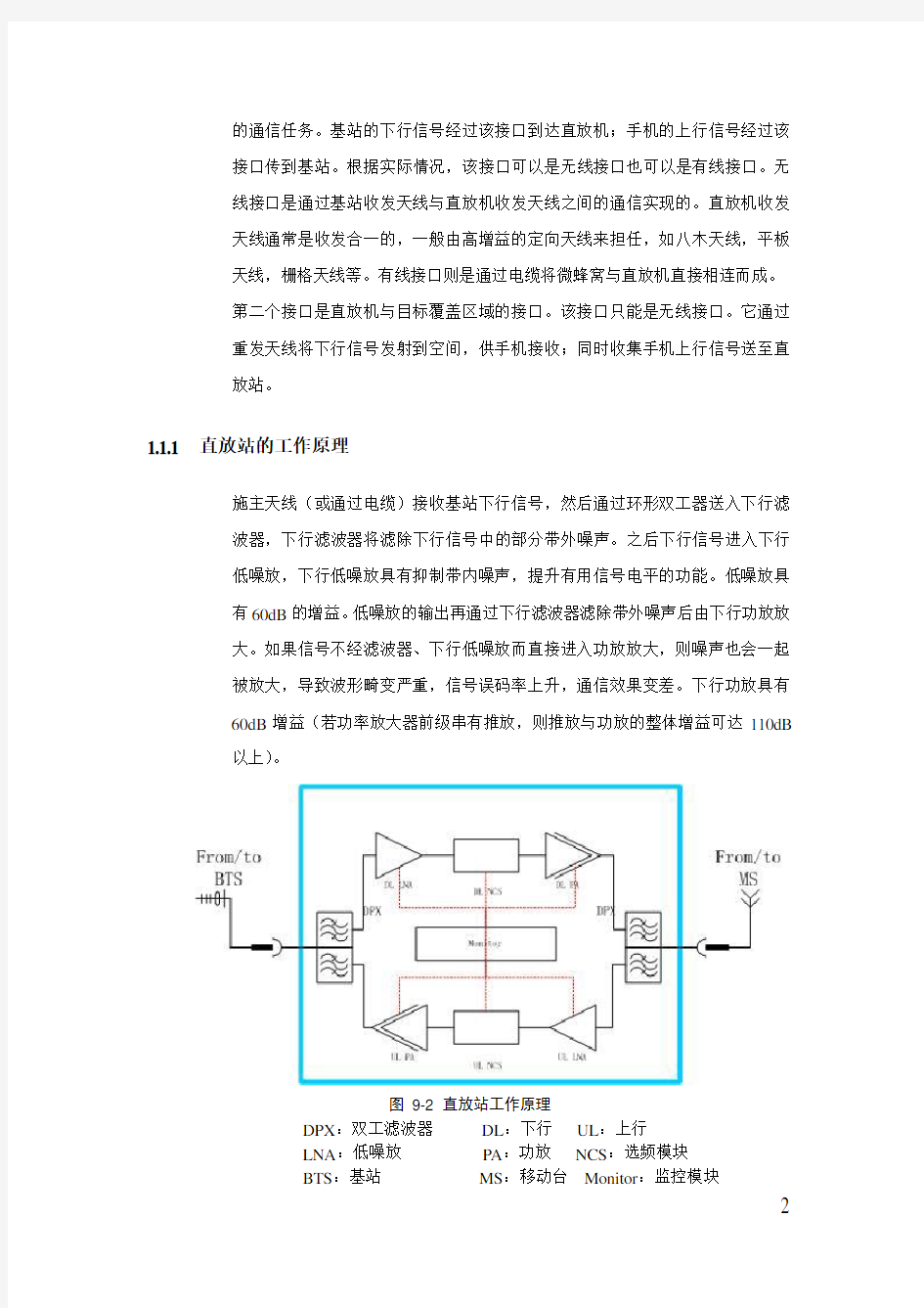 直放站结构原理