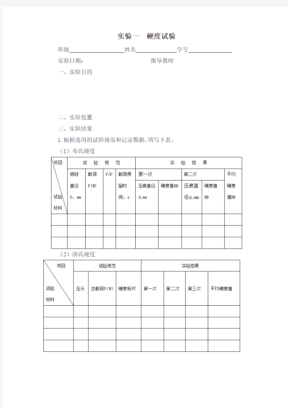 机械制造基础实验报告