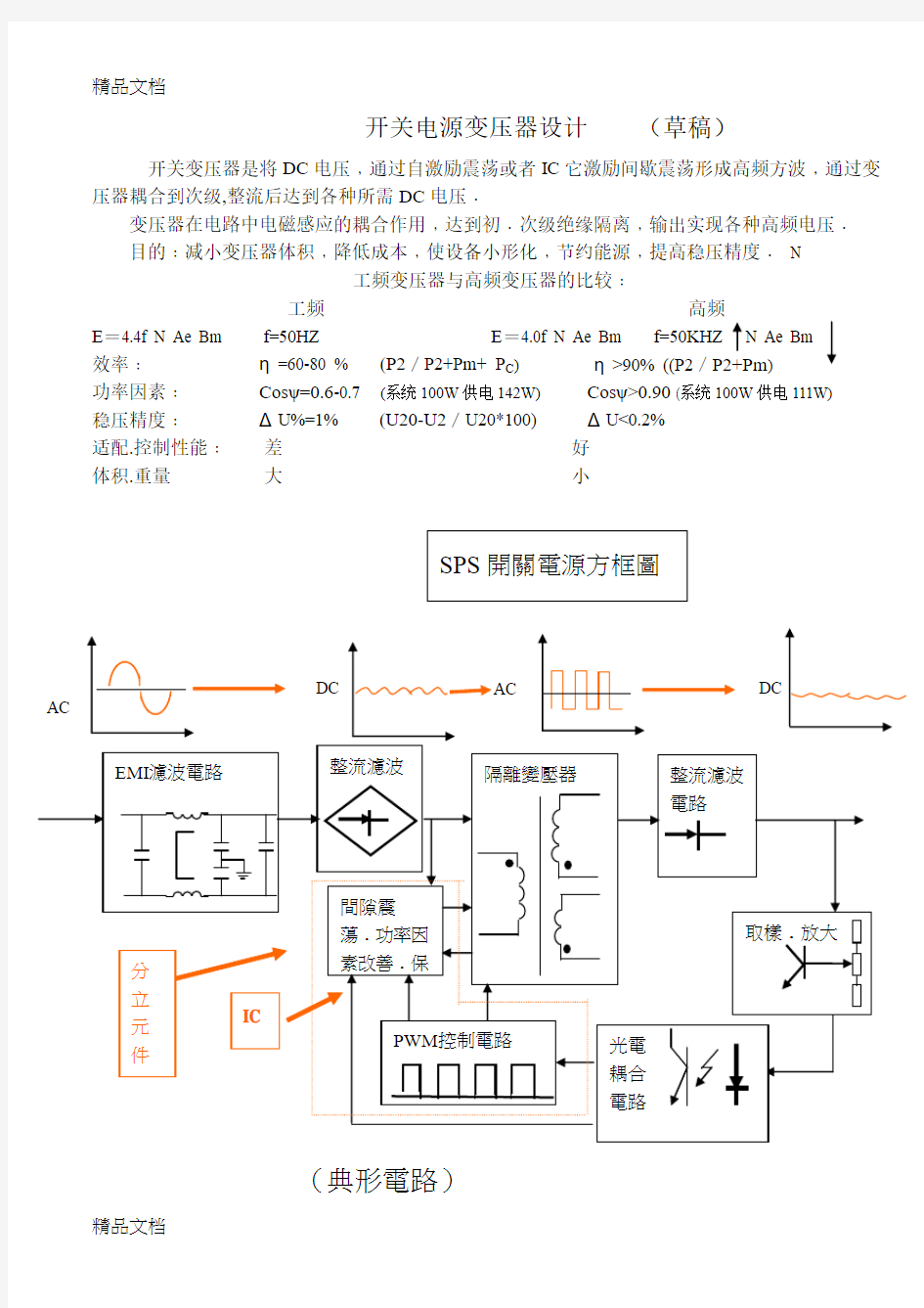 (整理)开关电源高频变压器