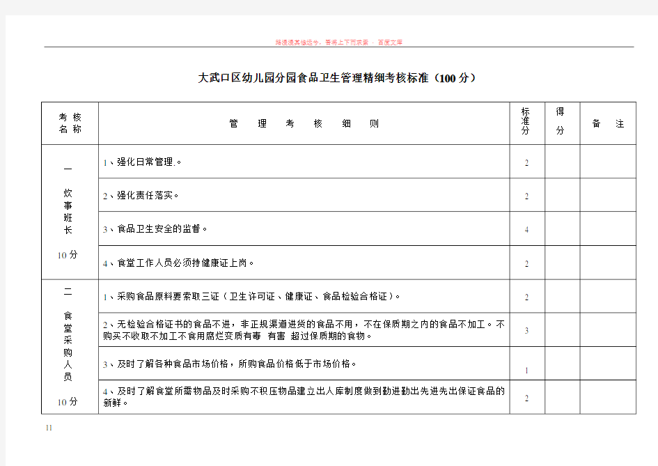 幼儿园精细化管理细则