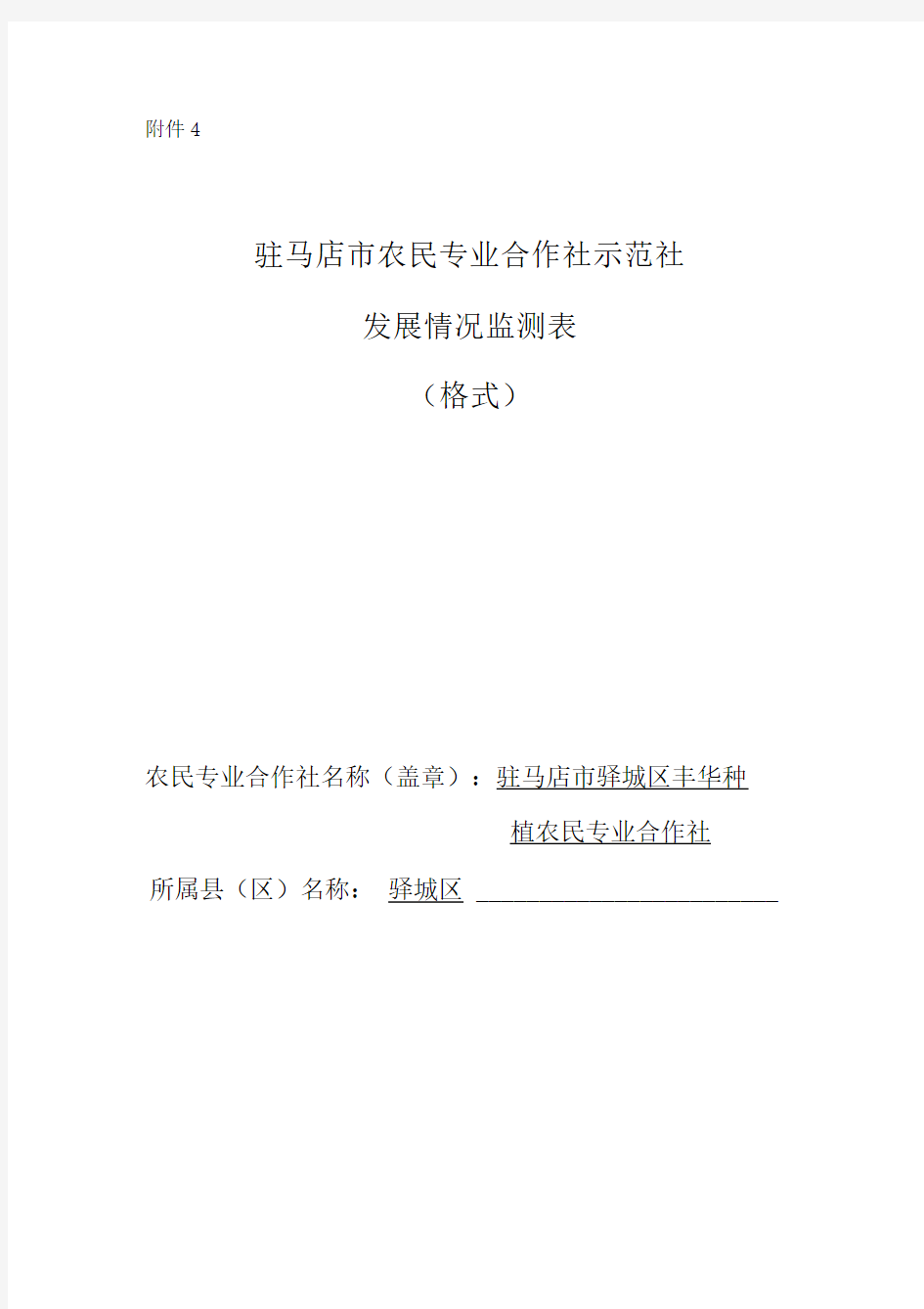 农民专业合作社财务报表格式