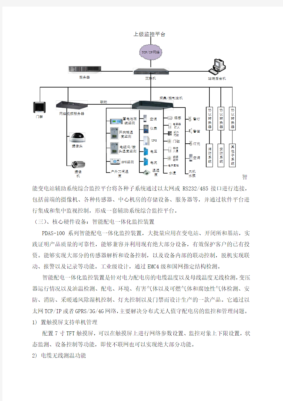 智能变电站辅助系统综合监控平台介绍