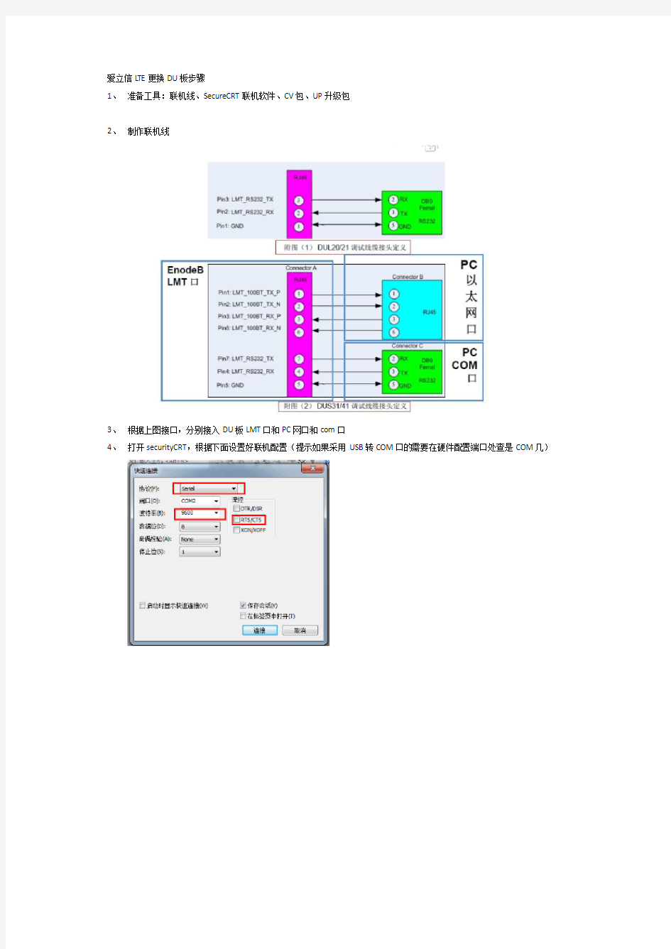 爱立信LTE 更换DU板步骤