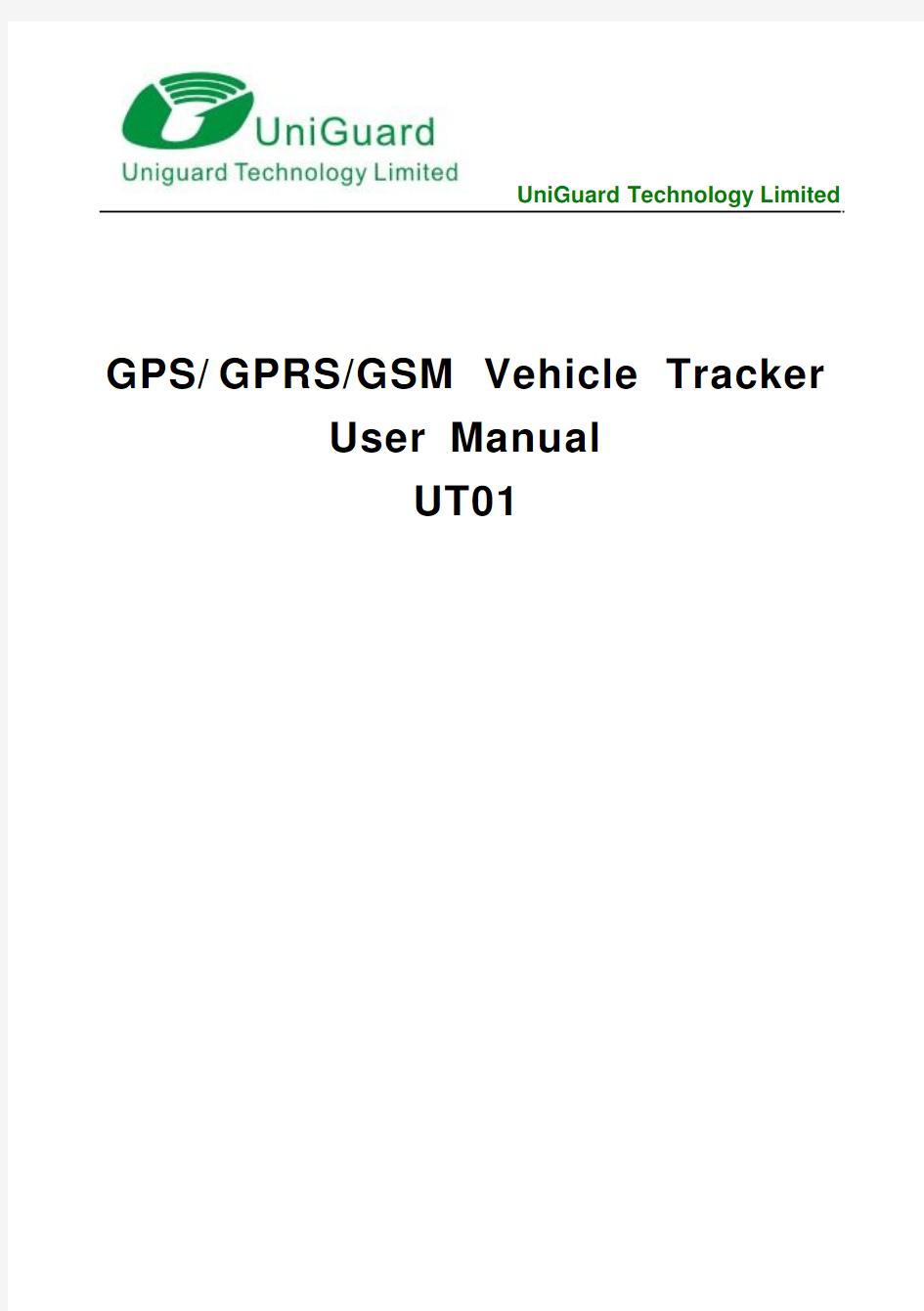GPS Tracker User Manual  UT01车载定位器使用说明书
