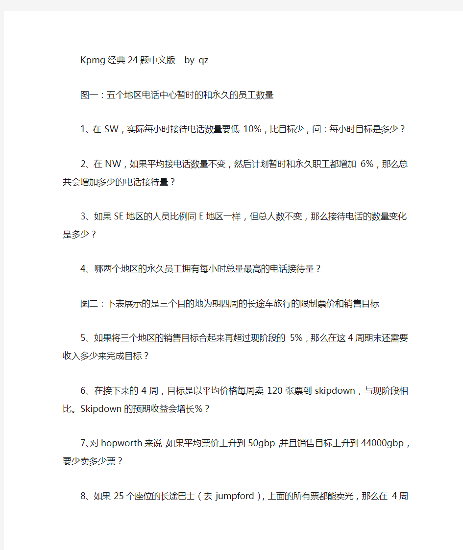 Kpmg经典24题中文版