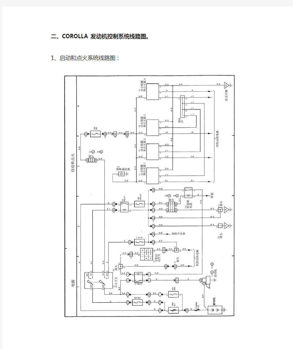 花冠发动机线路图