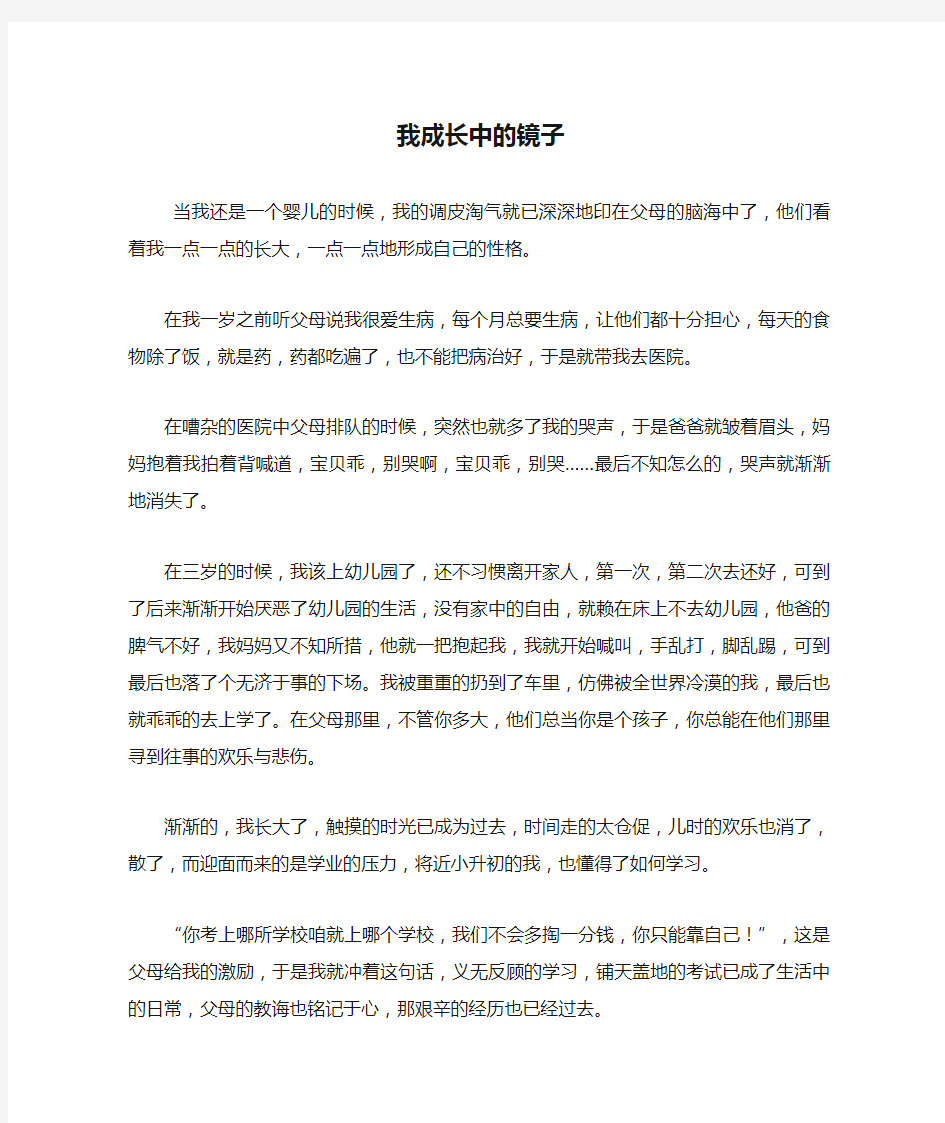 我成长中的镜子