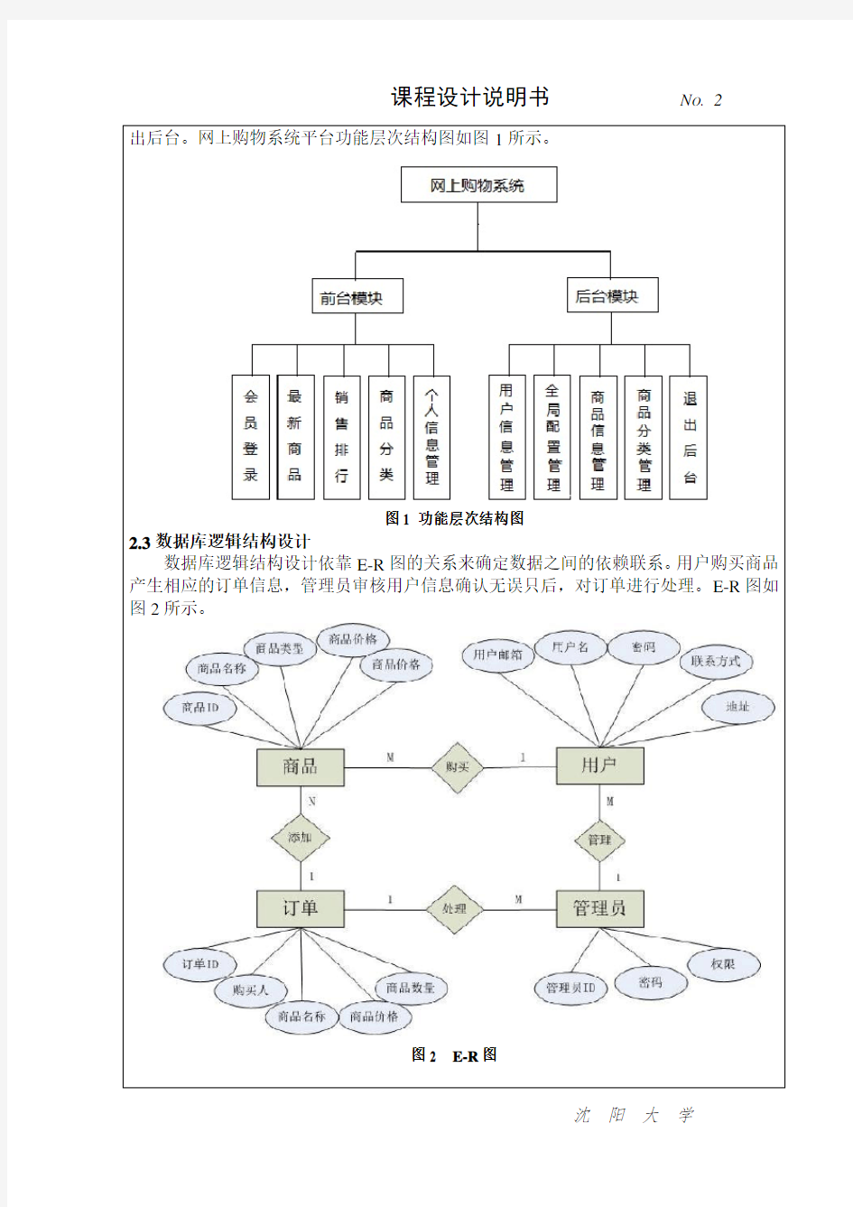 网上购物系统课程设计