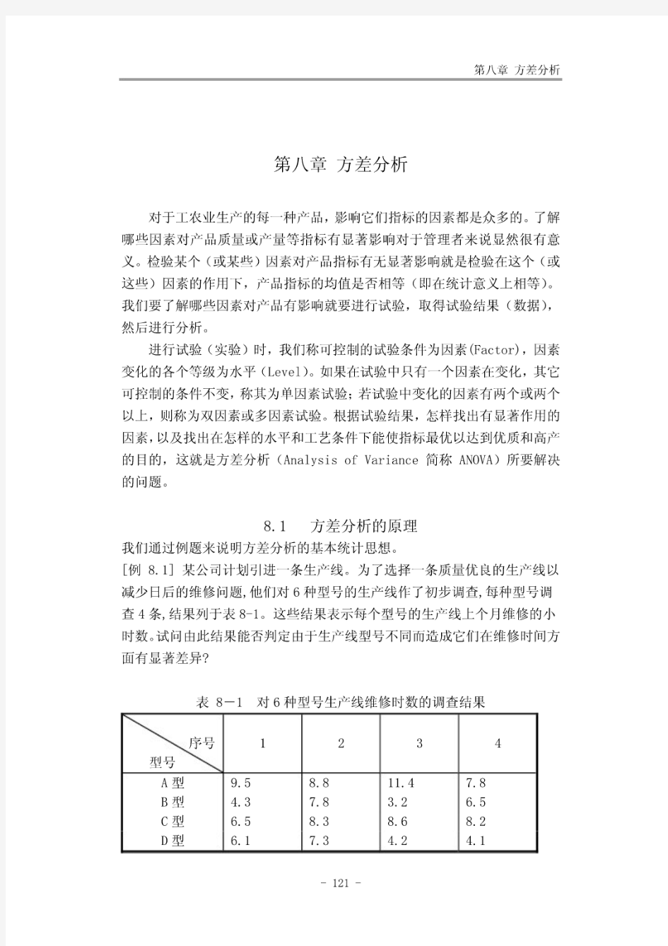 第八章方差分析