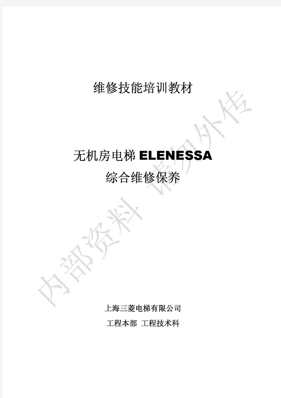 ELENESSA综合维修技能培训教材0602