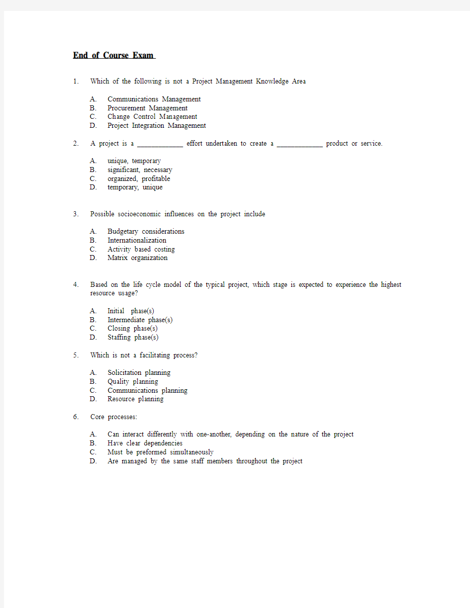 all knowledge areas exam edited by Ann